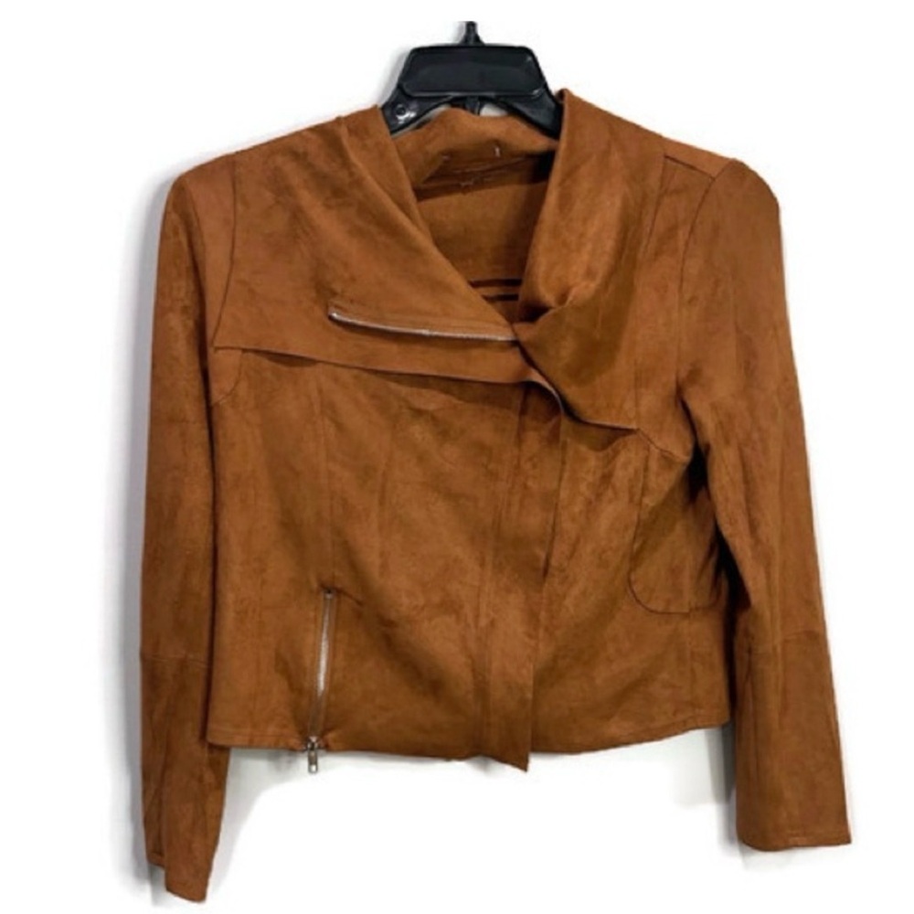 UMGEE Moto Zippered front boho faux suede lightweight Jacket size small
